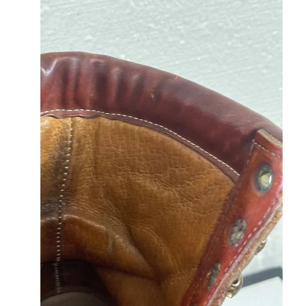 Vintage Thom McAn Insulated Brown Leather Work Ankle Boots Men's Size 7.5 D